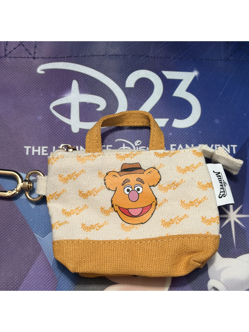 Disney D23 2026 WDI MOG Mickeys of Glendale Mini Tote Keychain Muppets Fozzie